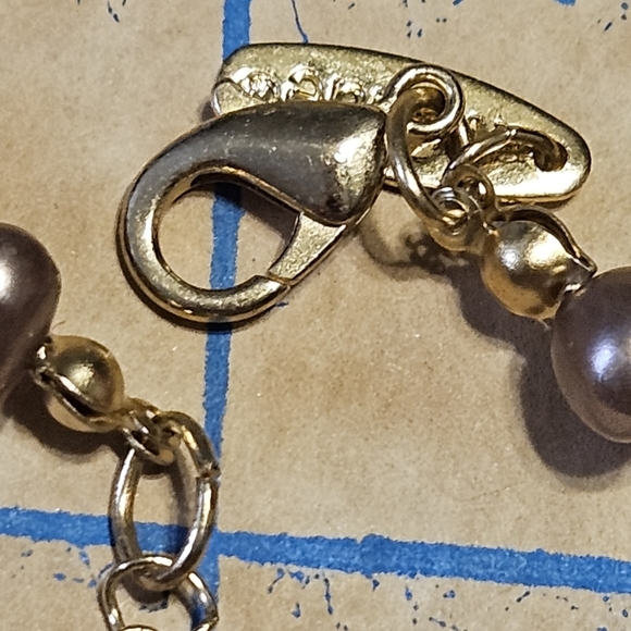 Vintage jasper and crystals necklace.  Goldtone. - Picture 5 of 8